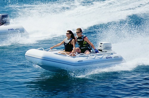 Buyers use BRIG RIBs as tenders as well as day boats, with sun protection standard in larger vessels and optional in the smaller boats. © MIAA